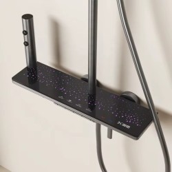 Луксозен дигитален термостатичен душ панел с LED дисплей и сензорно управление