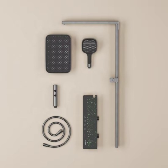 Луксозен дигитален термостатичен душ панел с LED дисплей и сензорно управление