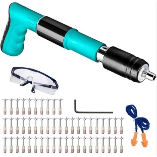 Ръчен пистолет такер за забиване на пирони със заряд в метал и бетон